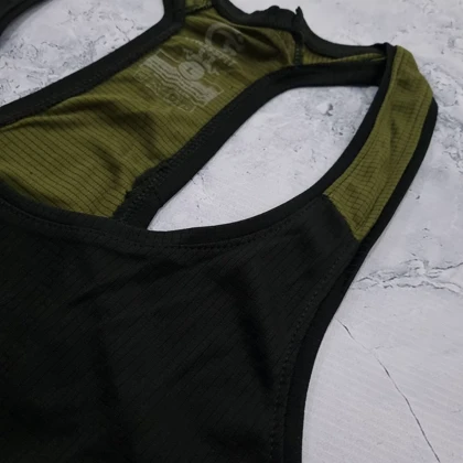 ست رکابی و شلوارک فیتنس مشکی سبز