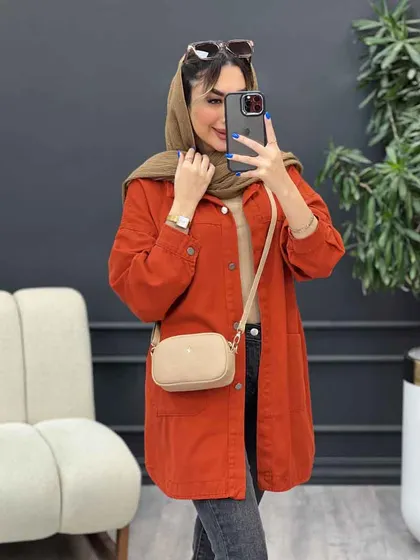مانتو دو جیب برش‌دار سرو