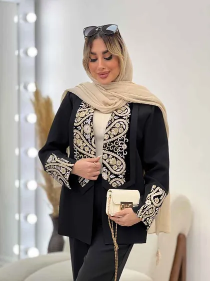 مانتو مازراتی یقه ترکیبی