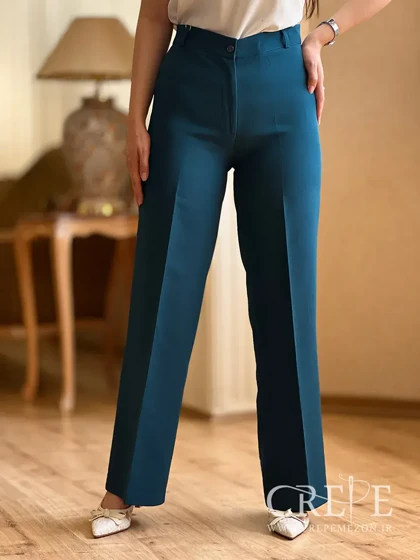 شلوار از بالا راسته کرپ قد 102