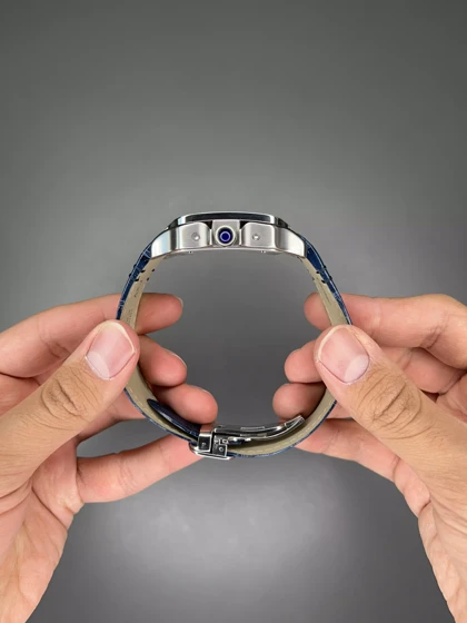 ساعت مچی کارتیه کورنوگراف بند چرمی سرمه ای Cariter