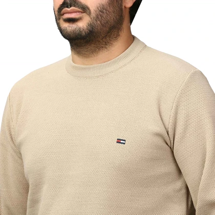 پلیور بافت فندقی مردانه مدل 659859