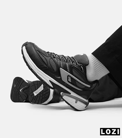 کفش کتانی مردانه مشکی خاکستری DIESEL S-SERENDIPITY SPORT مدل 5386