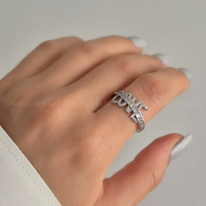انگشتر زنانه Love با نگین بگت - کد 8710