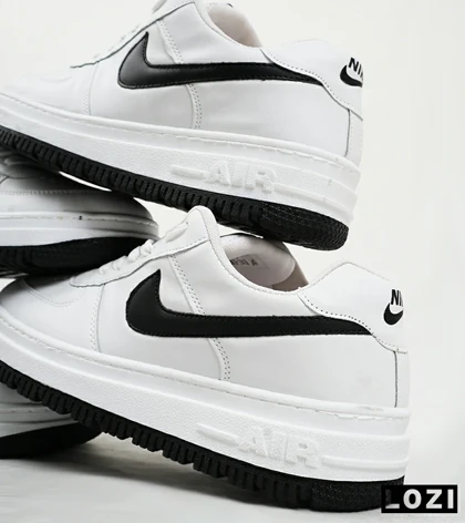 کفش کتانی بزرگ پا سفید مشکی نایک NIKE AIR FORCE