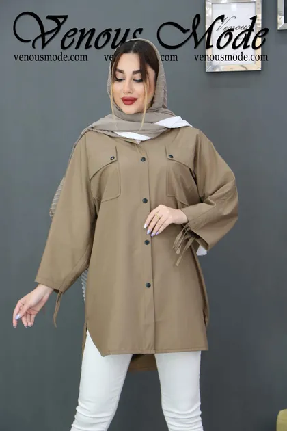 مانتو دوجیب آستین گت