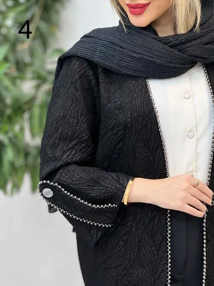 مانتو فکورا مروارید دوزی