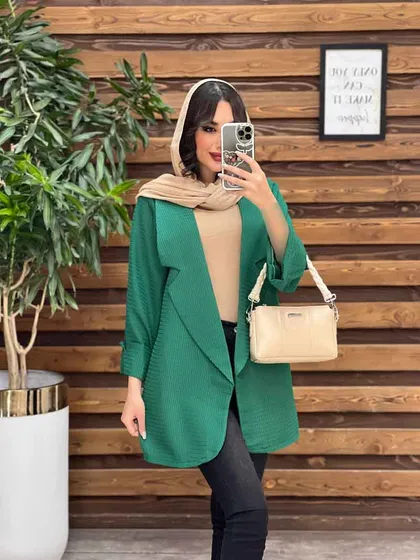 مانتو حصیری برش مثلثی