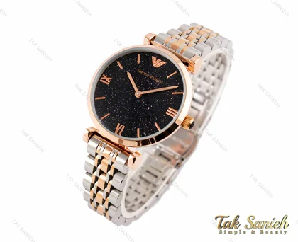 ساعت امپریو آرمانی زنانه رزگلد نقره ای صفحه کهکشانی Armani-2900-L