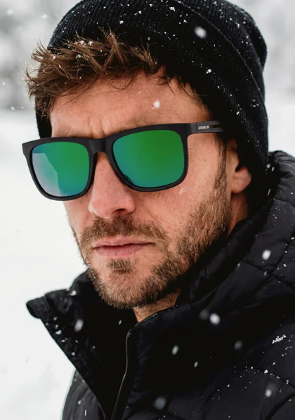 عینک آفتابی دی فرانکلین مدل D.franklin Rift Matte Black / Green Revo