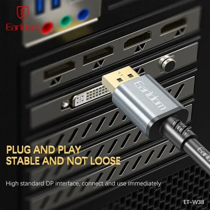 کابل DisplayPort به HDMI 4K ارلدام Earldom مدل ET-W38 طول 3 متر