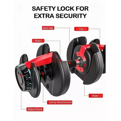 دمبل متغیر 2.5 تا 25 کیلوگرم بسته دو عددی