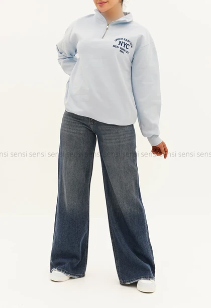 دورس نیم زیپNYCگلدوزی کد1005153