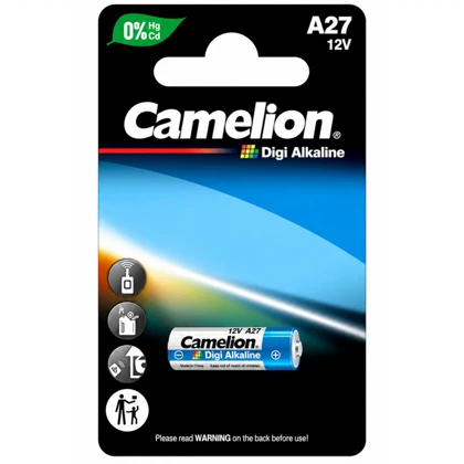 باتری ریموت کنترل آلکالاین کملیون Camelion مدل A27 ولتاژ 12 ولت
