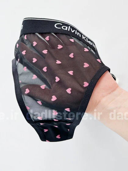 شورت بکلس گیپور طرح قلب کمر نوشته Calvin klein