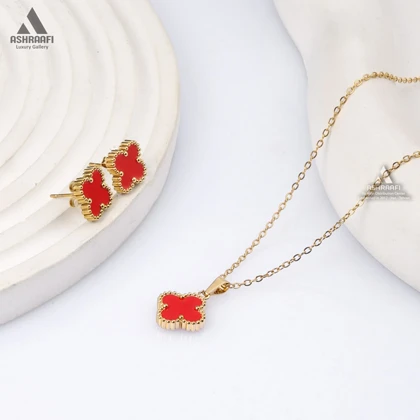ست ونکلیف قرمز Vancliffe Necklace & Earrings GR