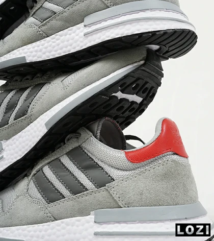 کفش کتانی مردانه طوسی سفید آدیداس adidas ZX 500