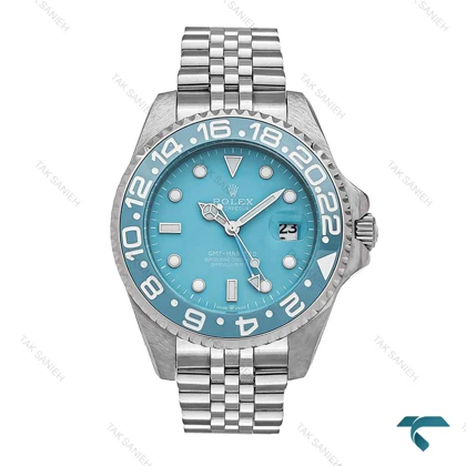 ساعت مردانه رولکس جی ام تی مستر 2 صفحه تیفانی بند جوبیلی Rolex-6620-G