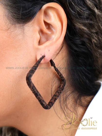 گوشواره پلنگی مخمل کد E1210