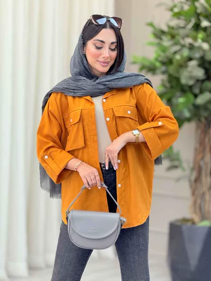 مانتو دو جیب پاکتی محنا