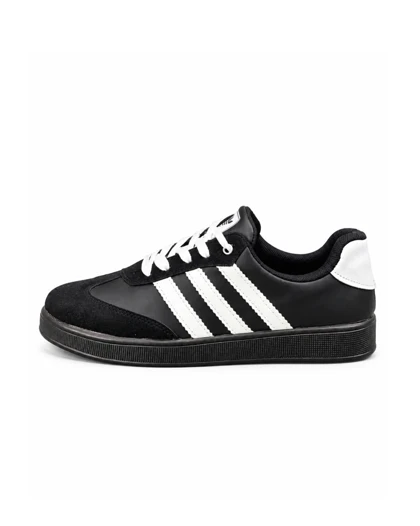 کفش کتانی زنانه مدل ونس سامبا مشکی خط سفید ADIDAS SAMBA