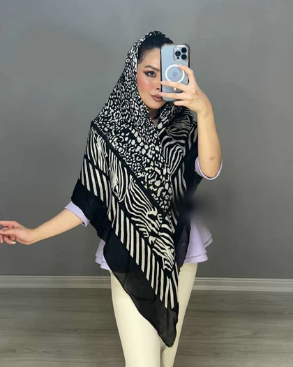 روسری یالق طرح پلنگی