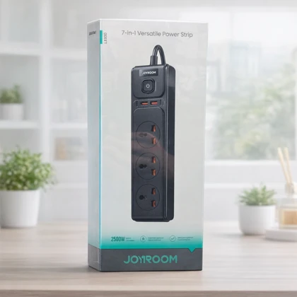چند راهی برق جویروم JOYROOM مدل JR-TE1 با 3 سوکت و 4 پورت