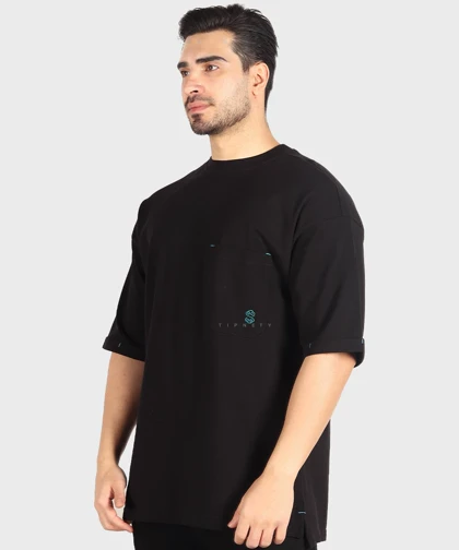 تیشرت باکسی مردانه ساده و تک جیب 1721