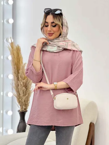 مانتو جلو بسته یقه دار