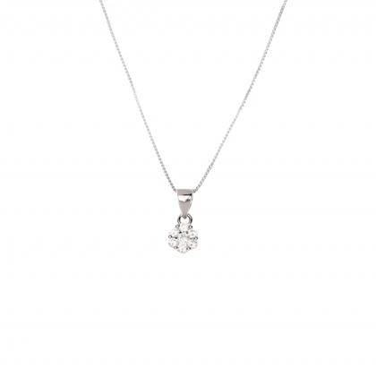 گردنبند نقره گل کد 2512106