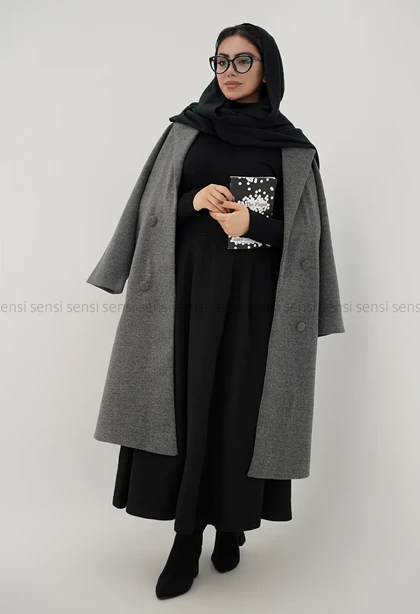 پالتو فوتر 4دکمه آستر دارکد1004548