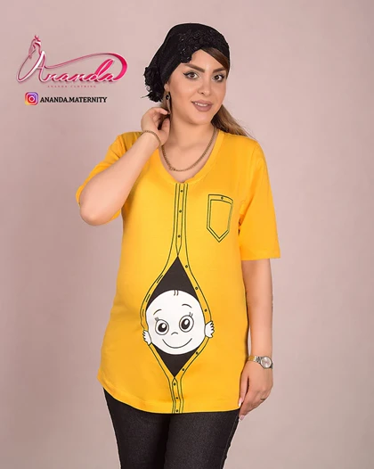 تیشرت بارداری طرح نی نی