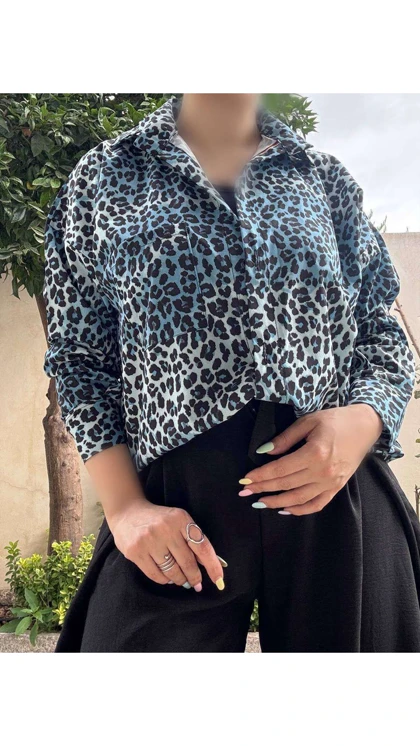 شومیز پلنگی ابرنگی 32850
