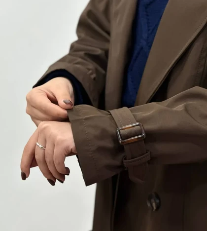 ترنچ کت بلند آستردار سلن