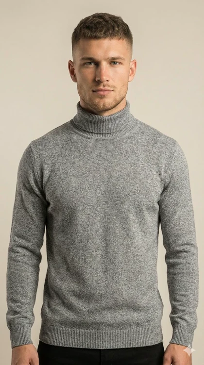 بافت یقه اسکی مردانه BY09