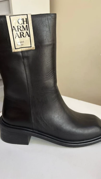 نیم بوت زنانه مشکی مدل Emma -- gb