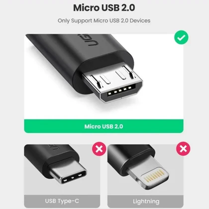 مبدل OTG میکرو به USB-A یوگرین UGREEN US133 10396