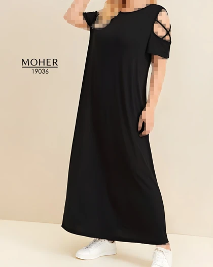 پیراهن راحتی سایز بزرگ آستین ضربدری