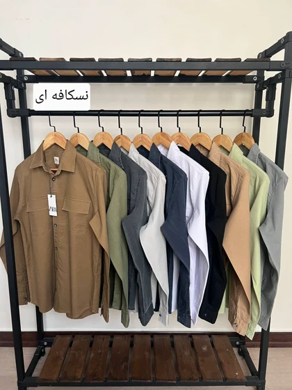 پیراهن آستین بلند کتان دوجیب 2484