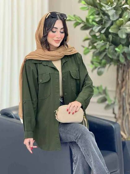مانتو دو جیب پاکتی نفس