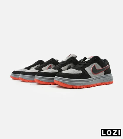 کفش کتانی بزرگ پا طوسی قرمز مشکی نایک NIKE AIR FORCE