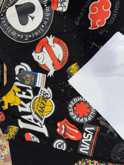 تیشرت لانگ استیکردار چاپی