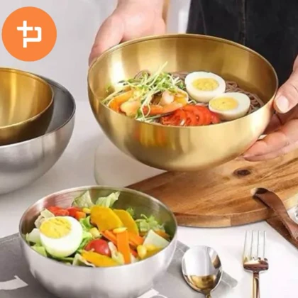 کاسه استیل طلایی یونیک پلاس/ Unique plus