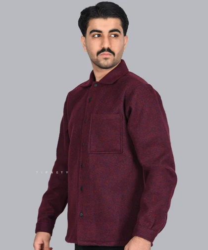 پیراهن مردانه پشمی و تک جیب 5030