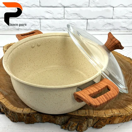 قابلمه 24 ونیز دسته چوبی درب پیرکس کرمی هاناتک