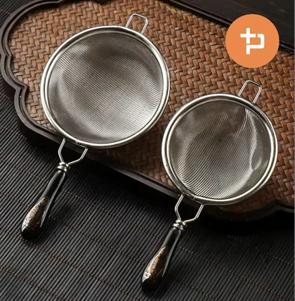 صافی چای دسته سرامیکی مشکی در دو سایز