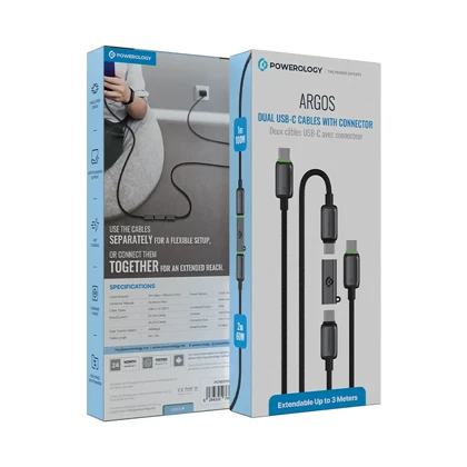 کابل شارژ پاورولوژی مدل POWEROLOGY ARGOS MULTIPURPOSE PCAB37