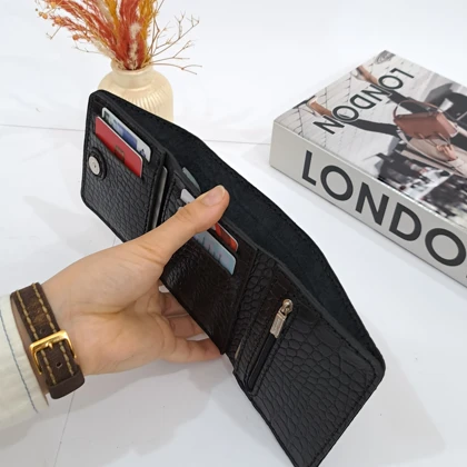 کیف پول جیبی چرم طبیعی مدل 3 لت