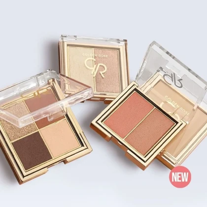 پالت رژگونه گلدن رز مدل Iconic Duo رنگ Rosy Bronze شماره 03