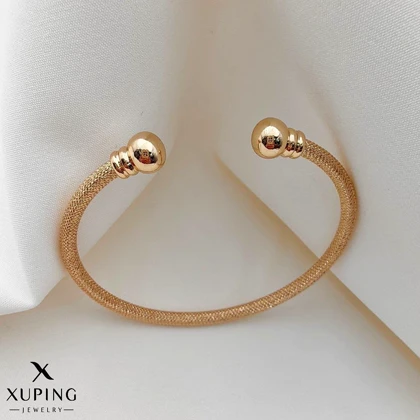 بنگل ژوپینگ طنابی حصیری (Mesh) سر توپی طلایی سایز کوچک